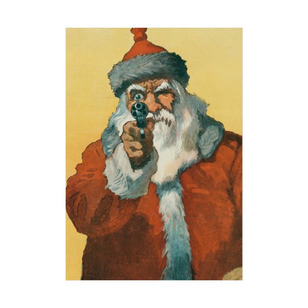 92410-20.jpg Santa Claus Pointing a Handgun Poster