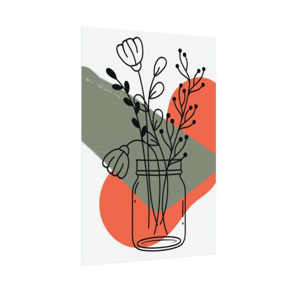 92410-217.jpg Abstract Mason Jar Flower Line Art Poster