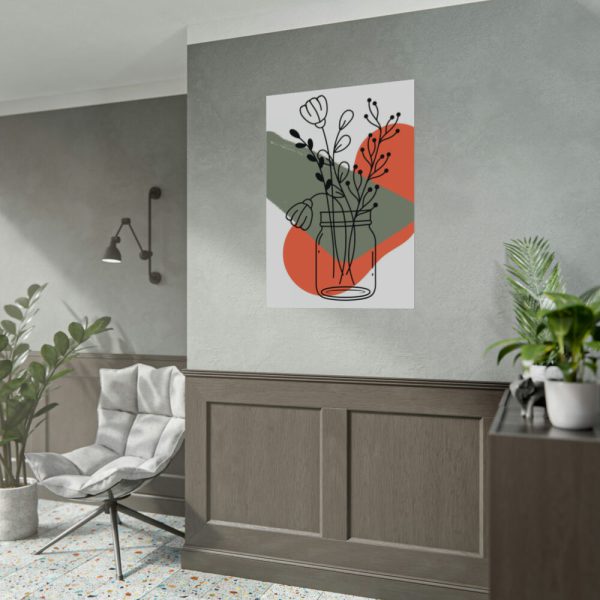 92410-219.jpg Abstract Mason Jar Flower Line Art Poster