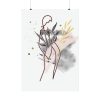 92410-221.jpg Plant Composition and a Pink and Black Line Art Poster