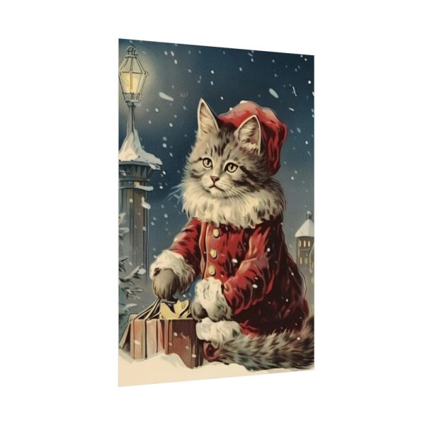 92410-247.jpg Winter Christmas Cat Poster