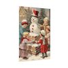 92410-267.jpg Children Building a Snowman in Their Front Yard Poster