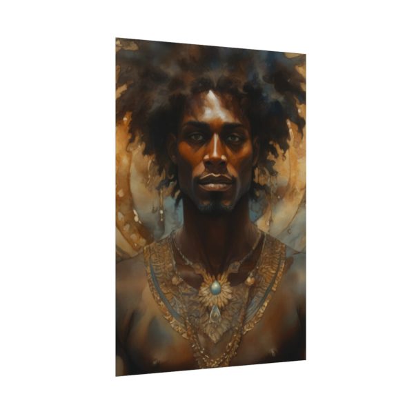92410-282.jpg African Man Drawn In Watercolor Poster