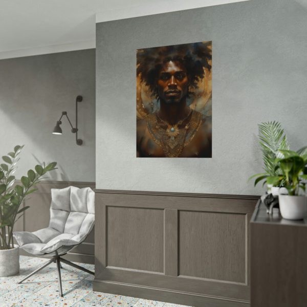 92410-284.jpg African Man Drawn In Watercolor Poster