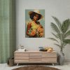 92410-293.jpg Woman With Flowers Poster