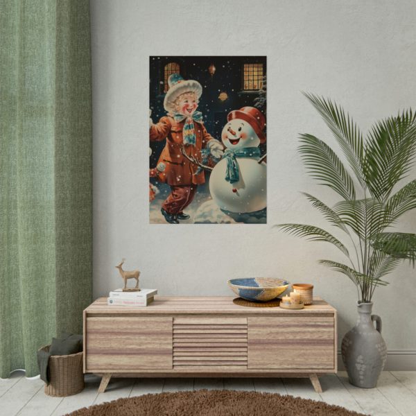 Child and Snowman Poster