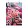 Valentine Love Flower Truck Gnome Poster