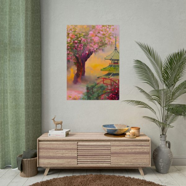 Japanese Pear Blossom Garden Art Poster