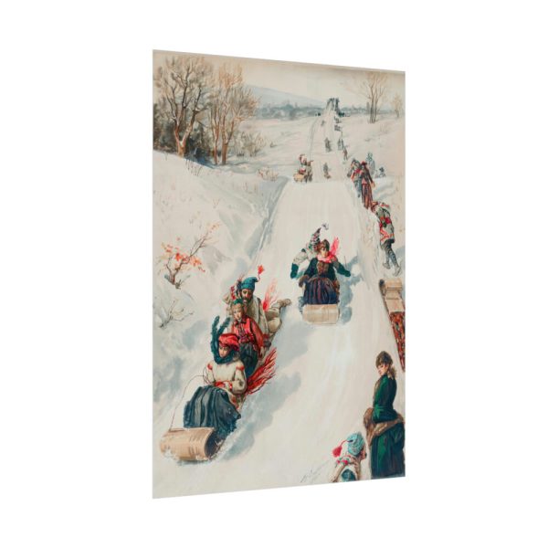 92410-52.jpg Tobogganing by L. Prang & Co Poster