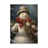 92410-65.jpg Snowman with Flowers Poster