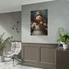 92410-69.jpg Snowman with Flowers Poster