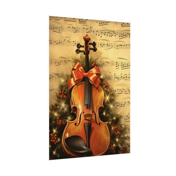 92410-77.jpg Vintage Christmas Cello Music Poster