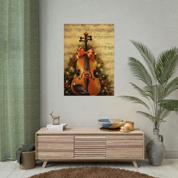 92410-78.jpg Vintage Christmas Cello Music Poster