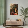 92410-93.jpg Cat By Christmas Tree Poster