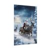 92411-107.jpg Santa And Reindeer In Snow Poster