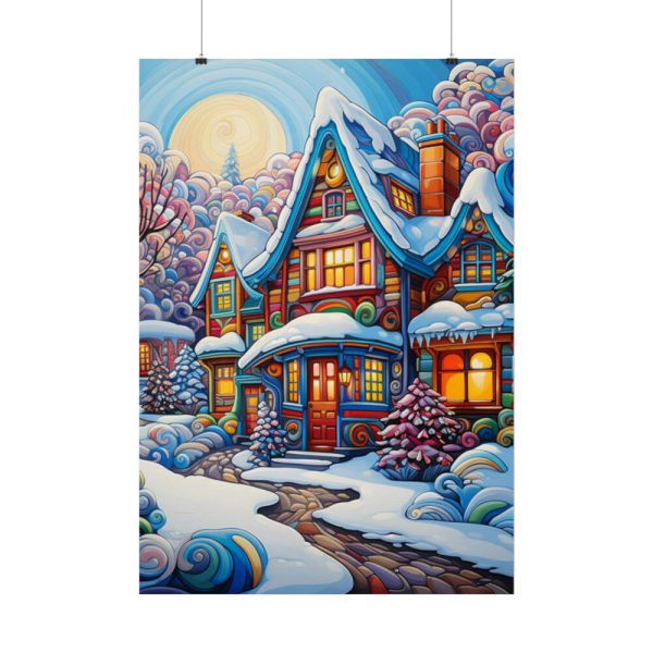 92411-111.jpg Christmas House Fantasy Art Poster