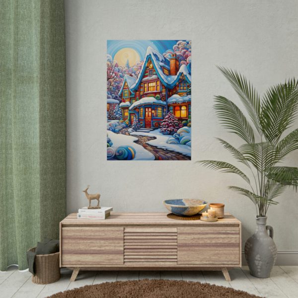 92411-113.jpg Christmas House Fantasy Art Poster