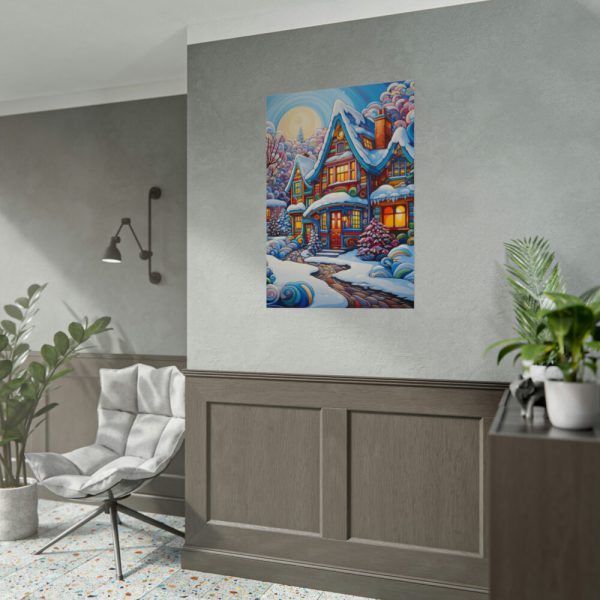 92411-114.jpg Christmas House Fantasy Art Poster