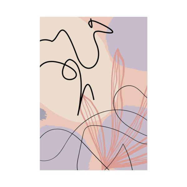 Minimal Drawing of a Camel Poster