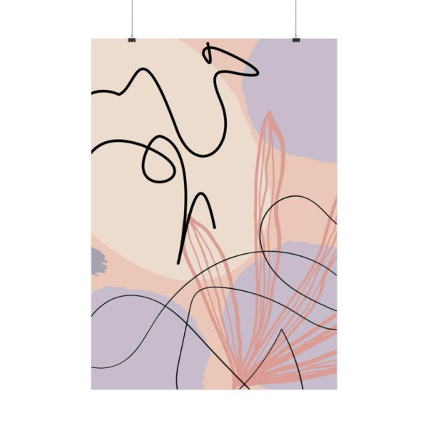Minimal Drawing of a Camel Poster