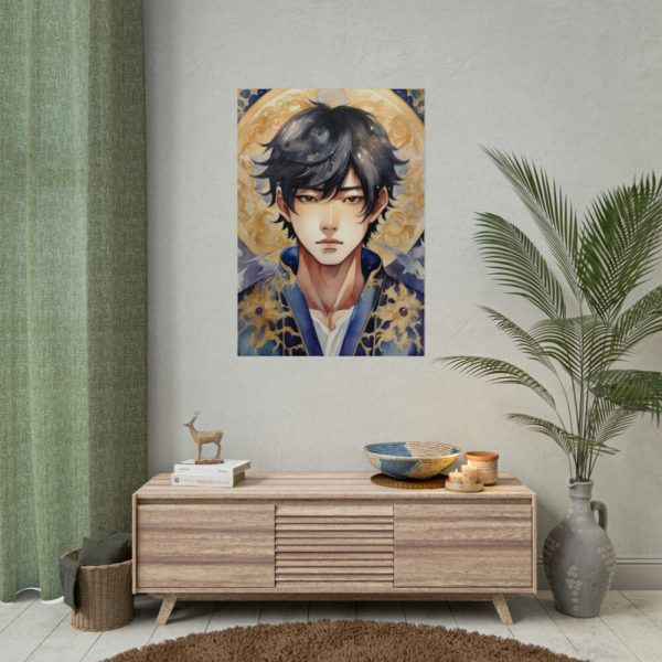 92411-168.jpg Boy Drawn In Watercolor Poster