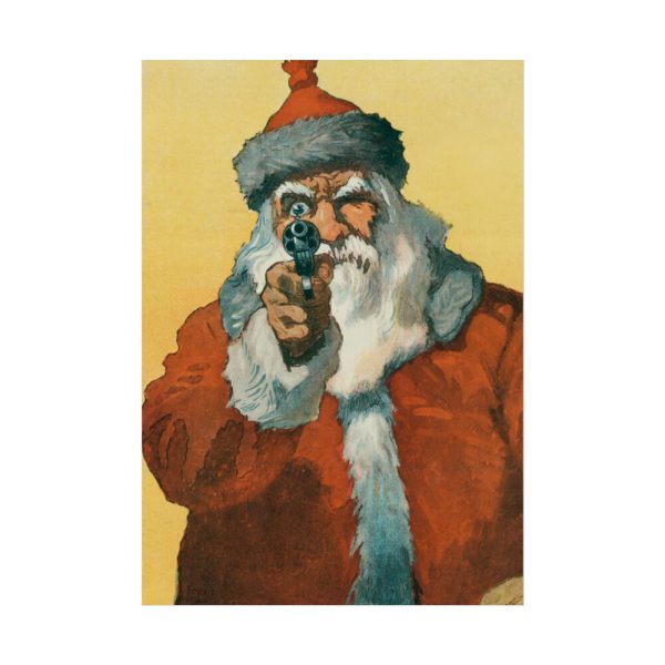 92411-20.jpg Santa Claus Pointing a Handgun Poster