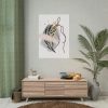92411-228.jpg Pink and Black Line Art Overlay of a Woman Poster
