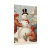 92411-257.jpg Vintage Children Building A Snowman Poster