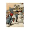 92411-266.jpg LIittle Children With Snowman Poster