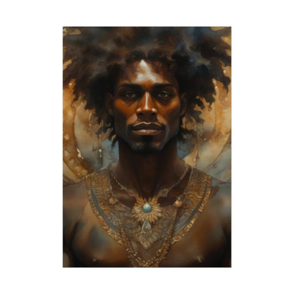 92411-275.jpg African Man Drawn In Watercolor Poster