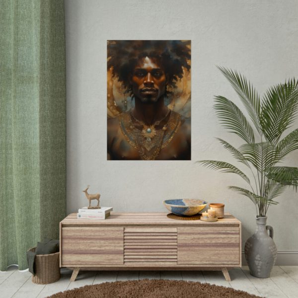 92411-278.jpg African Man Drawn In Watercolor Poster
