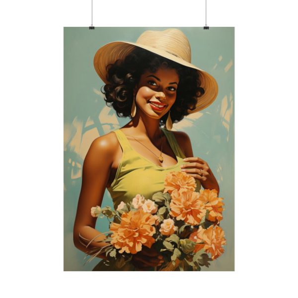 92411-286.jpg Woman With Flowers Poster
