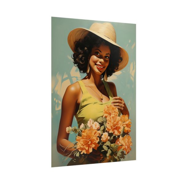 92411-287.jpg Woman With Flowers Poster