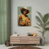 92411-288.jpg Woman With Flowers Poster