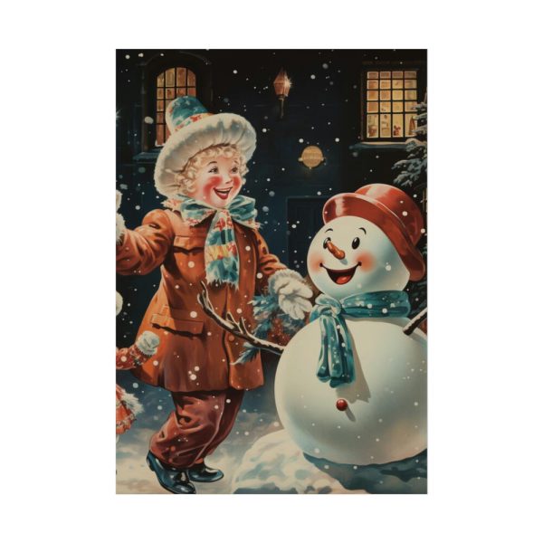 Child and Snowman Poster