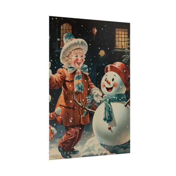 Child and Snowman Poster