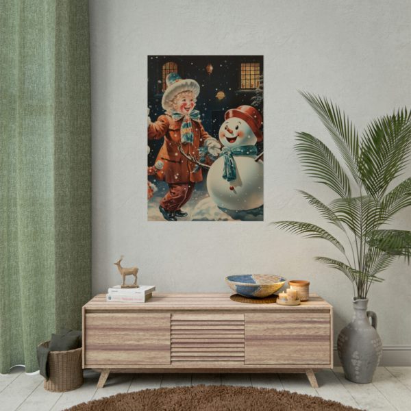 Child and Snowman Poster