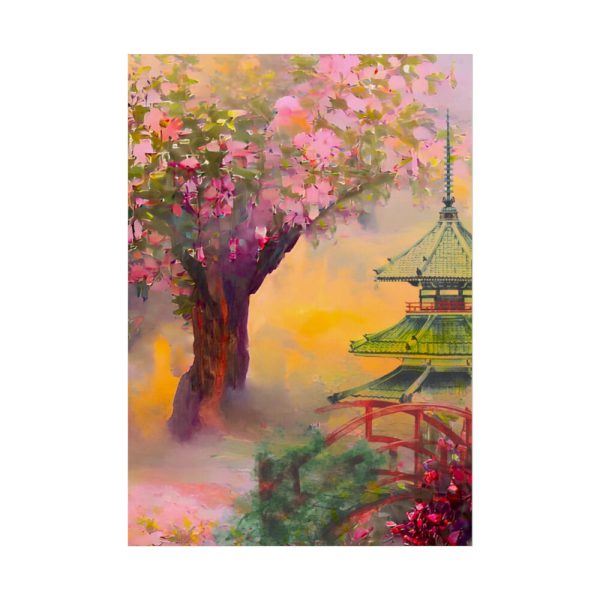 Japanese Pear Blossom Garden Art Poster