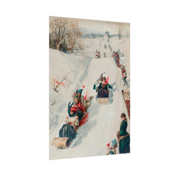 92411-52.jpg Tobogganing by L. Prang & Co Poster