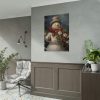 92411-69.jpg Snowman with Flowers Poster