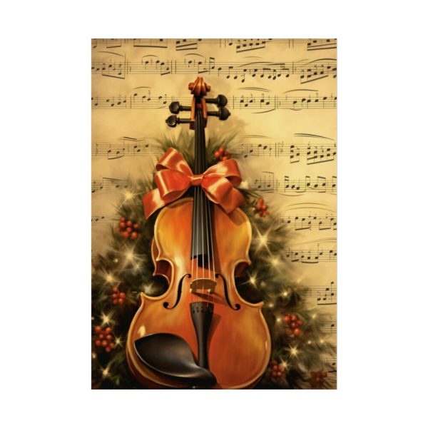 92411-75.jpg Vintage Christmas Cello Music Poster