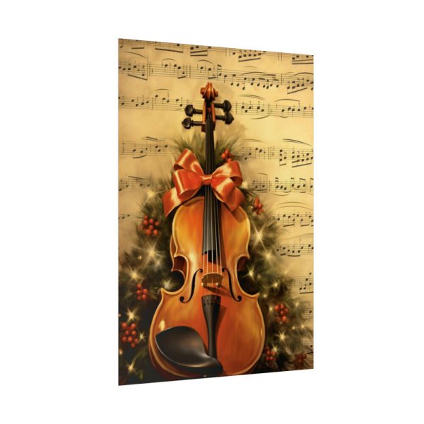 92411-77.jpg Vintage Christmas Cello Music Poster