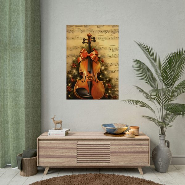 92411-78.jpg Vintage Christmas Cello Music Poster