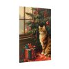 92411-92.jpg Cat By Christmas Tree Poster
