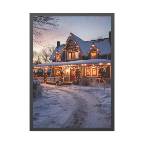 93830-100.jpg Christmas Decorated Home Framed Poster