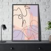 Minimal Drawing of a Camel Framed Poster
