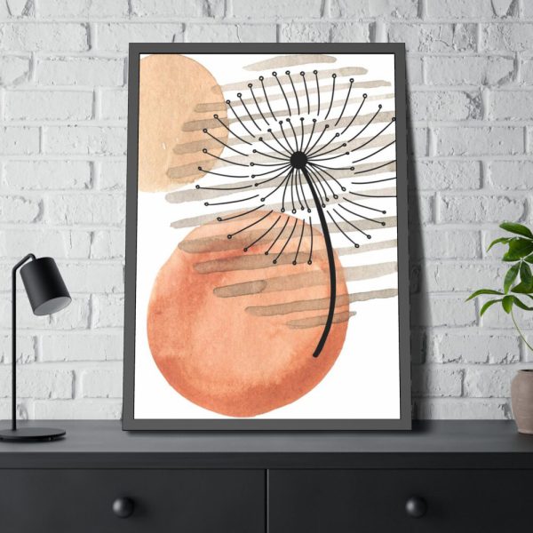 93830-131.jpg Abstract Dandelion Illustration Framed Poster