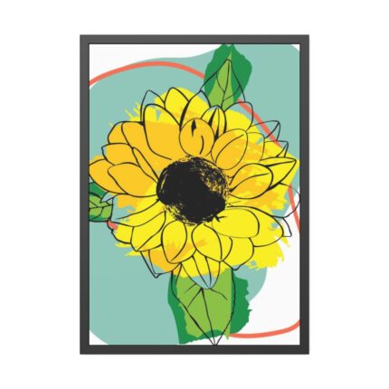 Sunflower Abstract Framed Poster