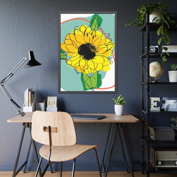 93830-138.jpg Sunflower Abstract Framed Poster