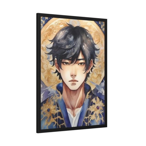 93830-141.jpg Boy Drawn In Watercolor Framed Poster